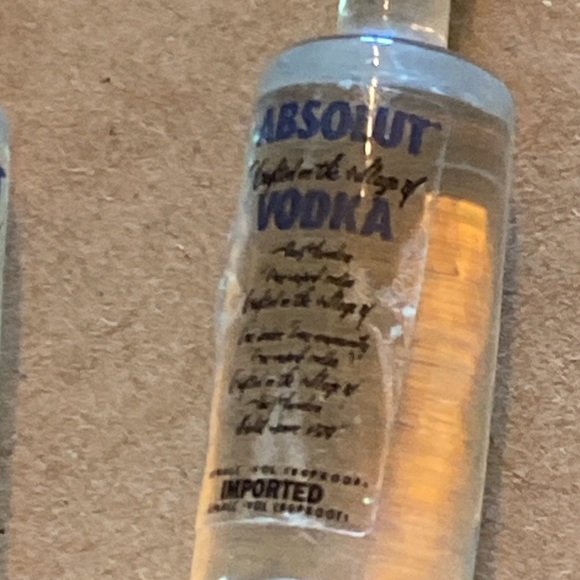 Hand made vodka, miniature bottle, sterling, silver earrings. - Picture 6 of 6